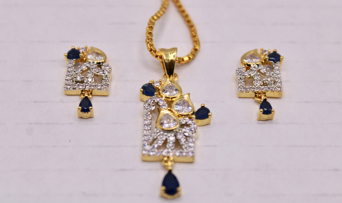 Cubic Zirconia Pendant Set - E1210