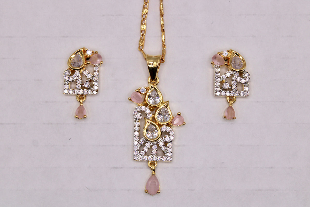 Cubic Zirconia Pendant Set - E1210