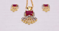 Cubic Zirconia Pendant Set - E1209