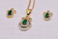 Cubic Zirconia Pendant Set - E1207