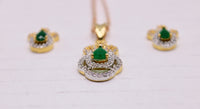 Cubic Zirconia Pendant Set - E1207