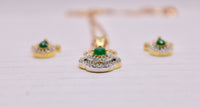 Cubic Zirconia Pendant Set - E1207