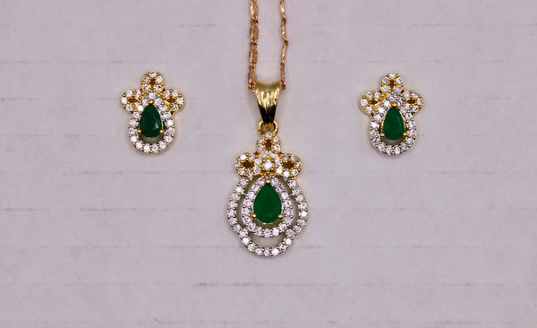 Cubic Zirconia Pendant Set - E1207