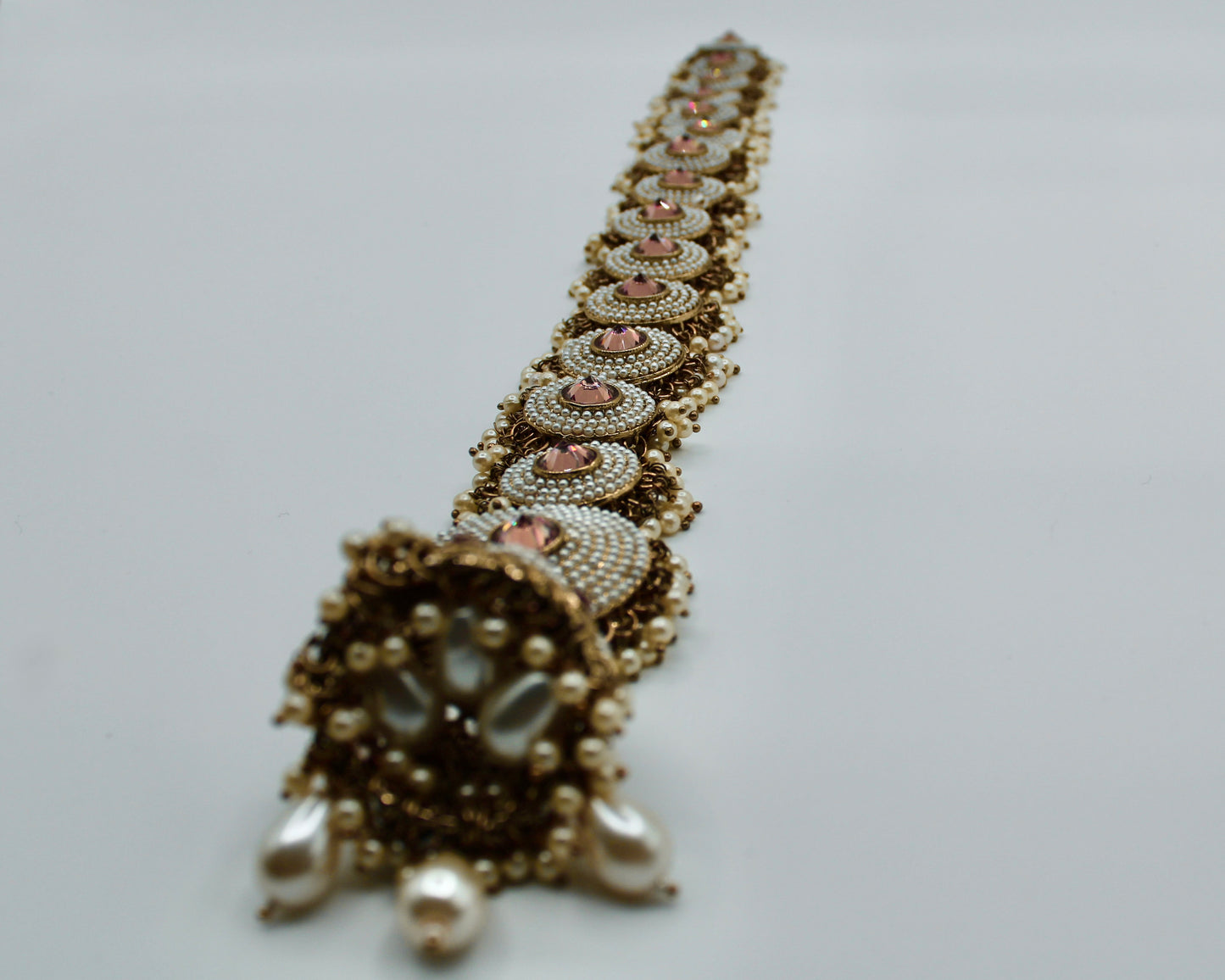 Vintage Zirconia and Faux Pearl Choti - E7019
