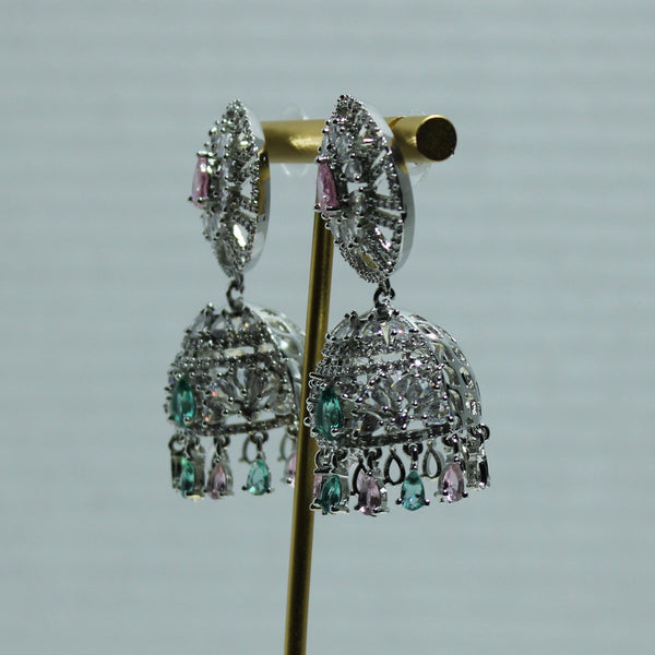 Cubic Zirconia Jhumki Set - E823