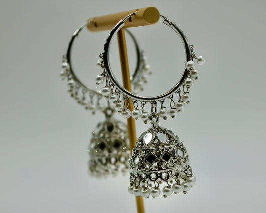Traditional Sheesha Baali Jhumka Set - E7013