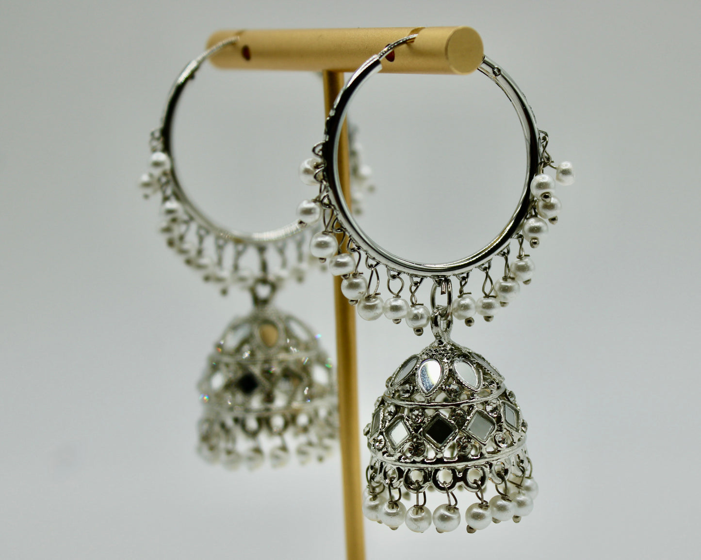 Traditional Sheesha Baali Jhumka Set - E7013