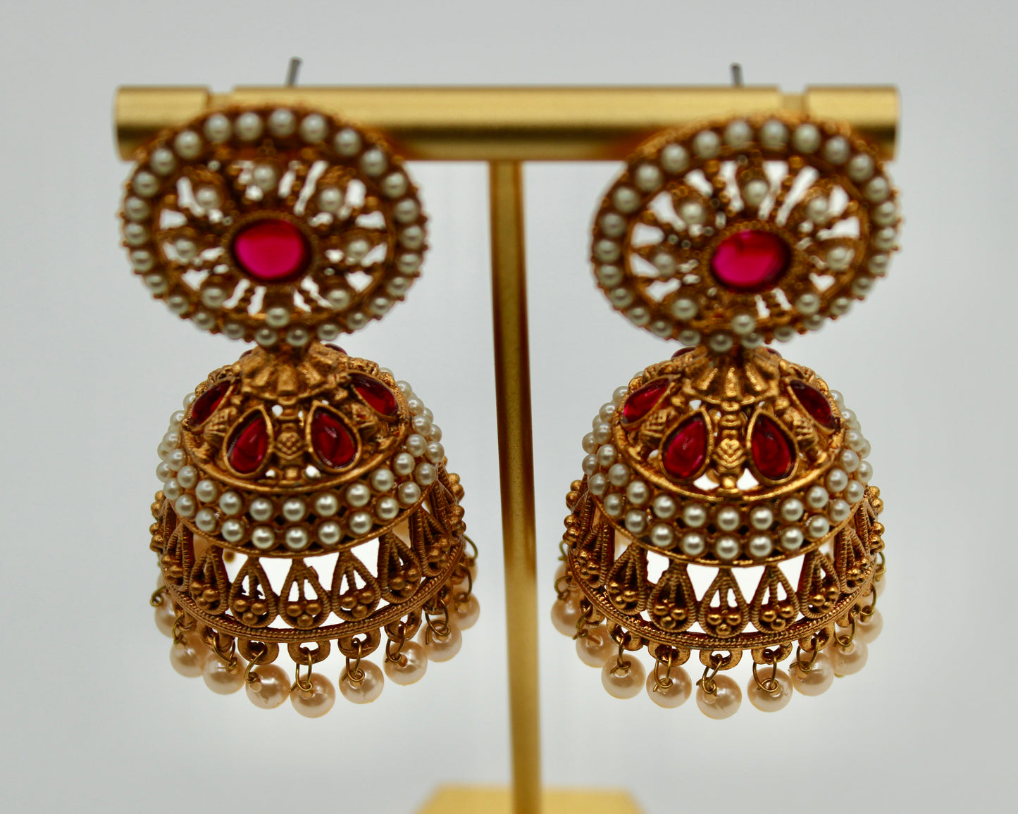 Matte Rajwadi Jhumki Set - E7024