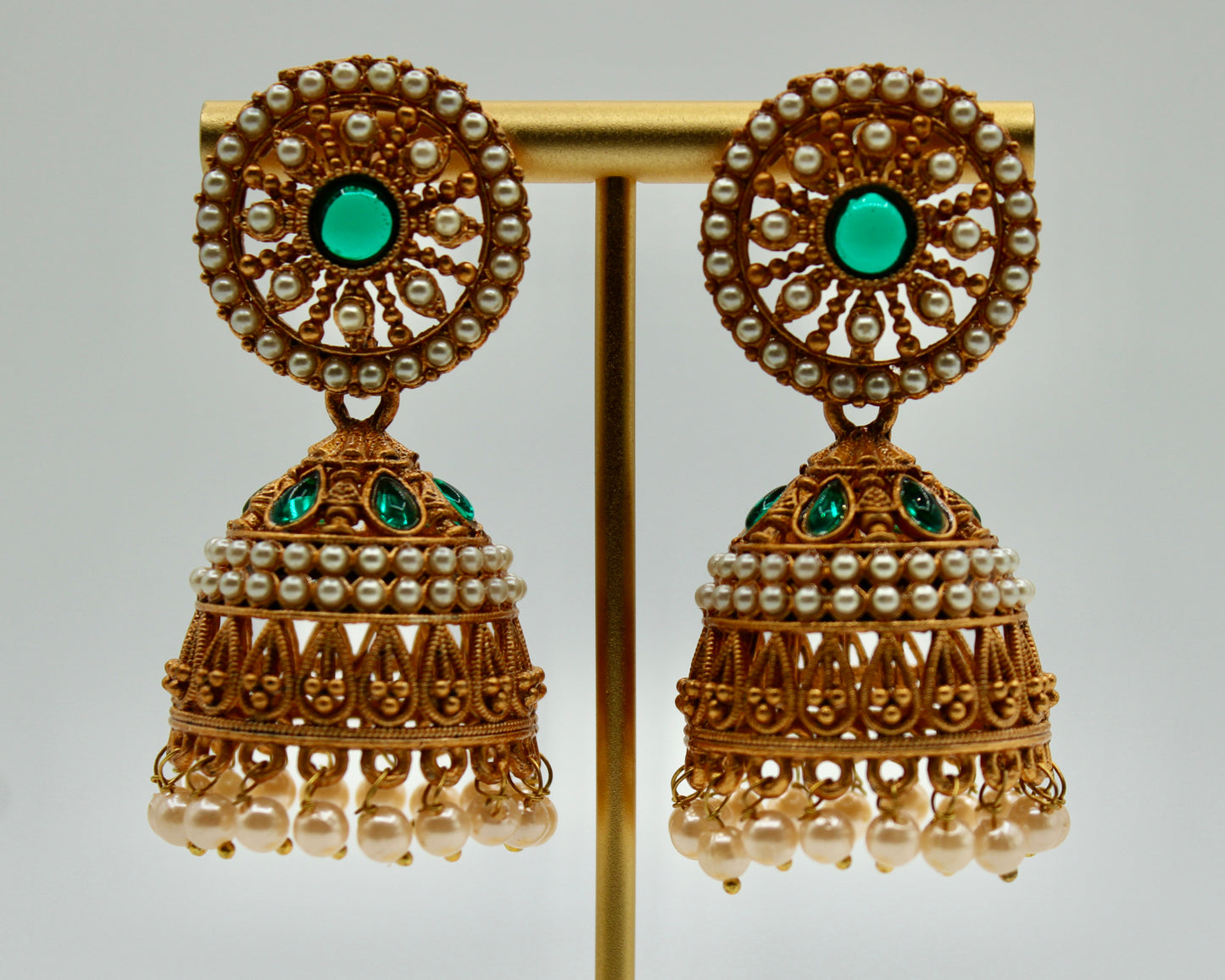 Matte Rajwadi Jhumki Set - E7024