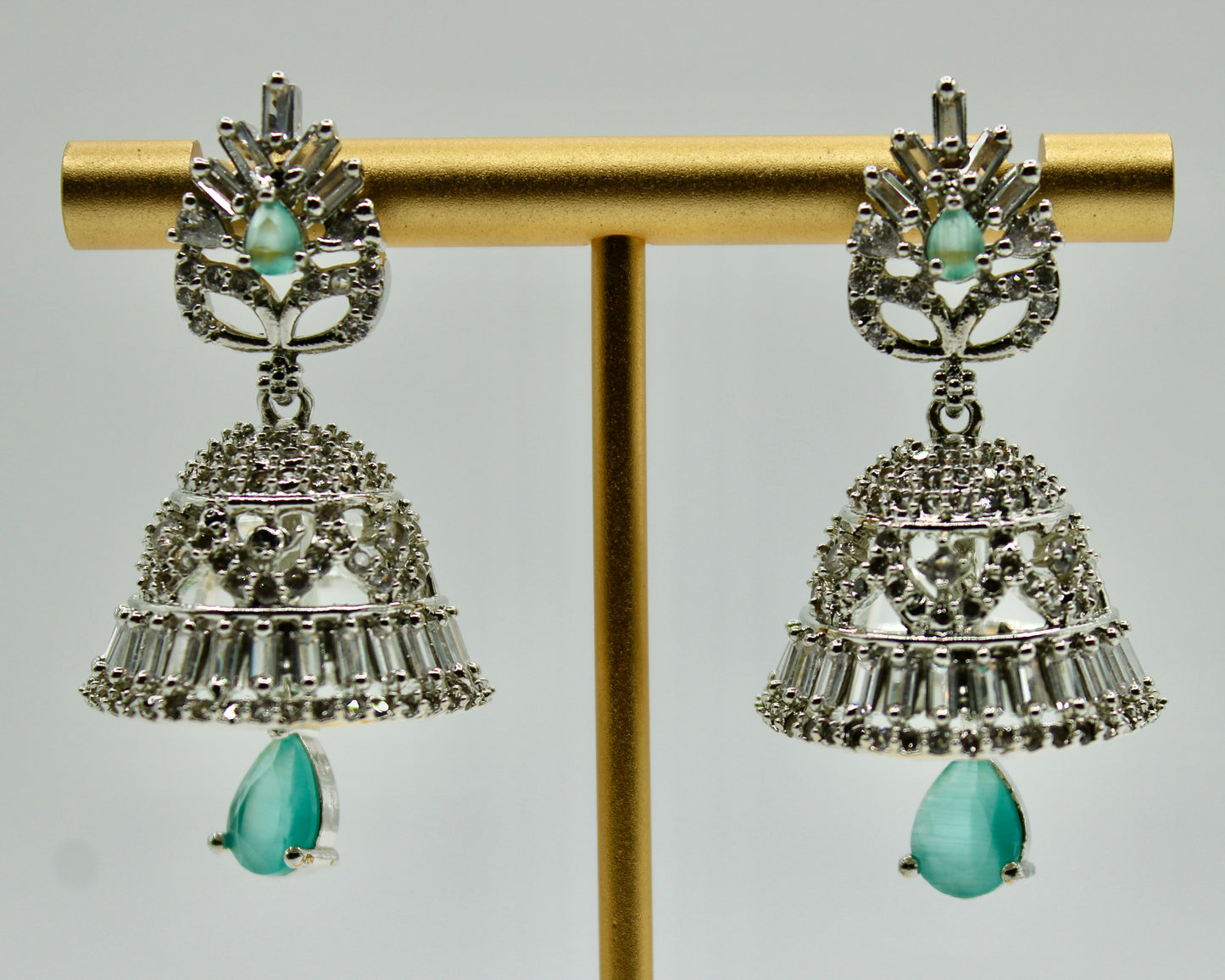 Cubic Zirconia Jhumki Earrings - E7002