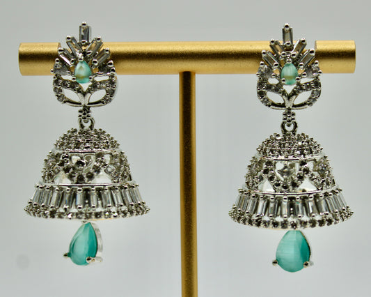 Cubic Zirconia Jhumki Earrings - E7002
