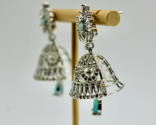 Cubic Zirconia Jhumki Earrings - E7002