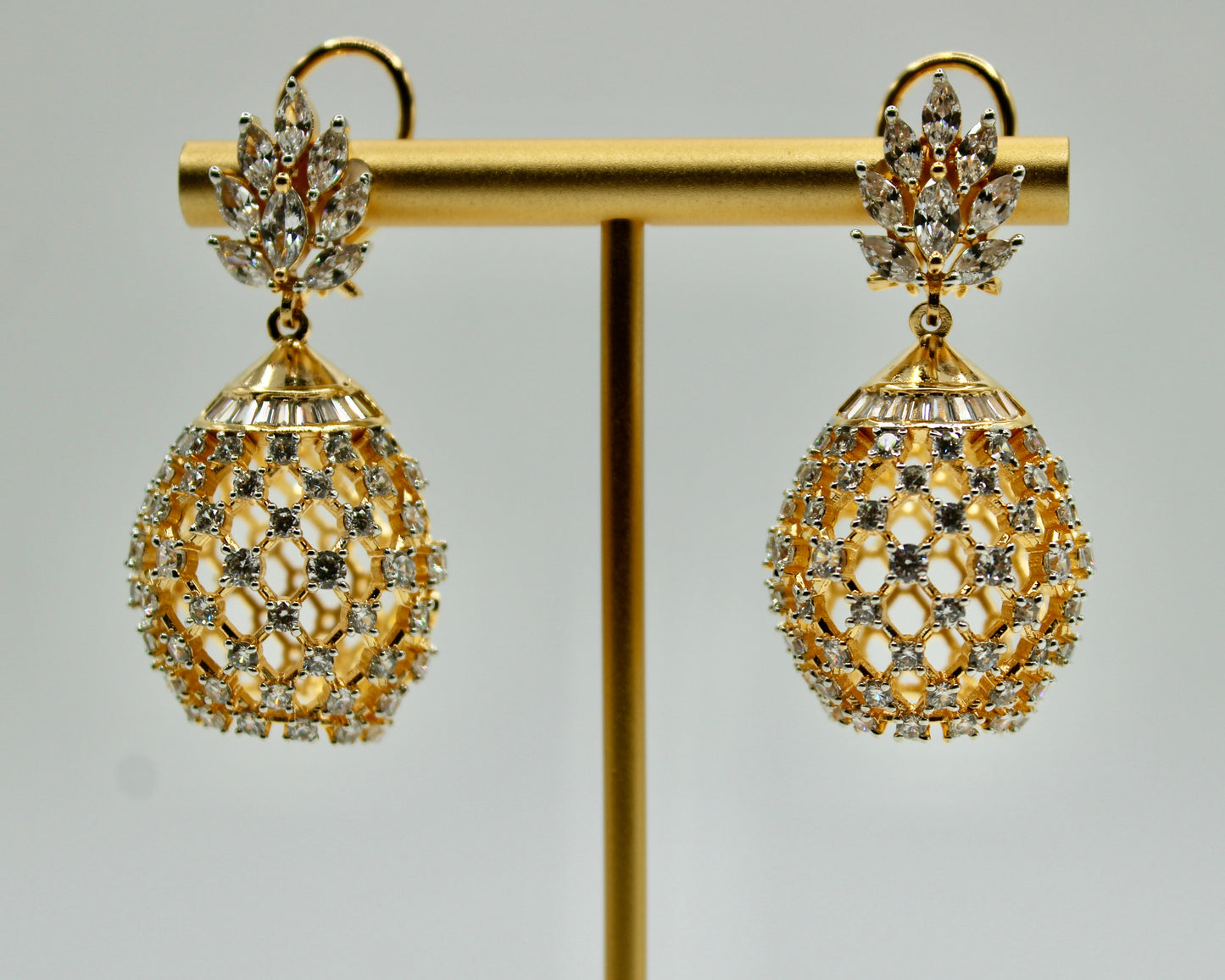 Cubic Zirconia Jhumki Set - E7022