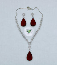 Pear-Cut Cubic Zirconia Necklace Set - E831