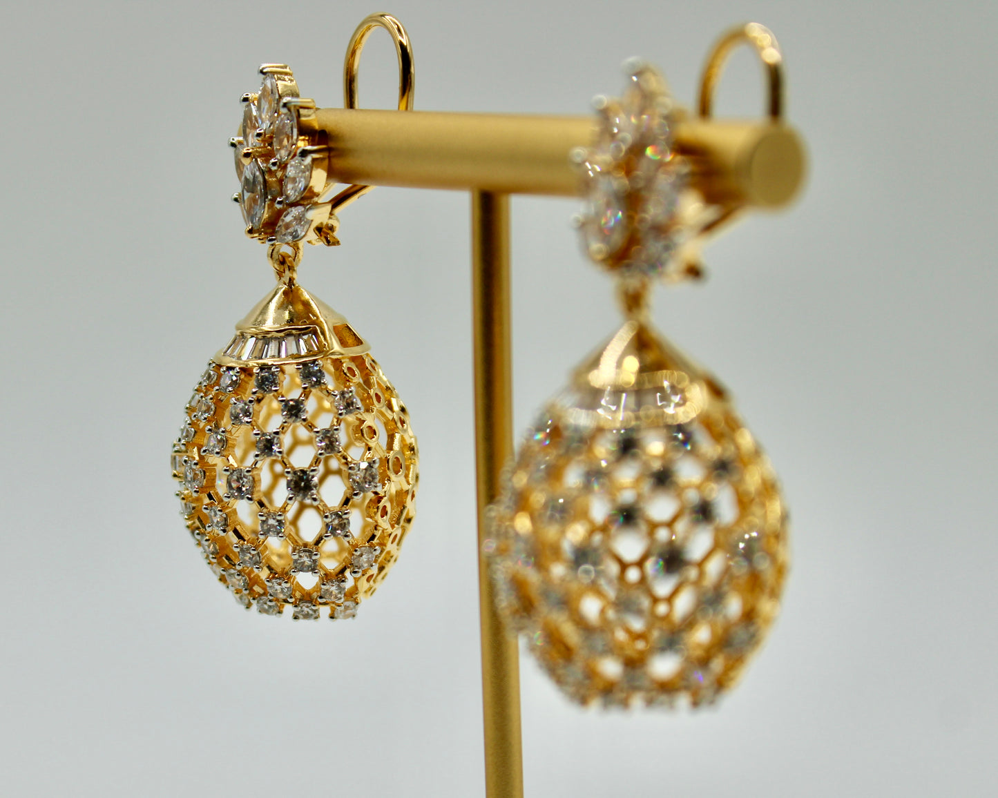 Cubic Zirconia Jhumki Set - E7022