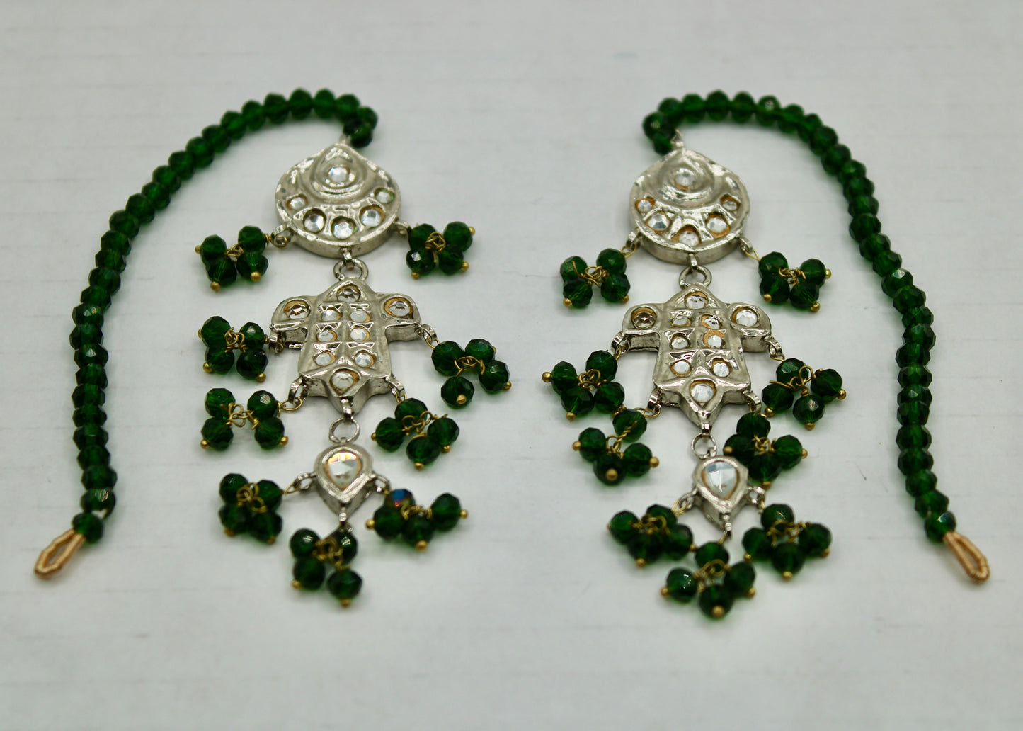 Fusion Thappa Kundan Earrings - E7033