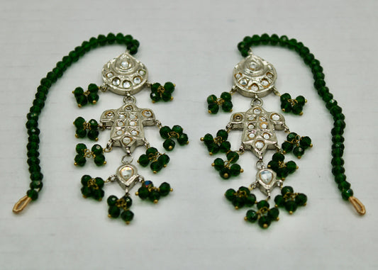 Fusion Thappa Kundan Earrings - E7033