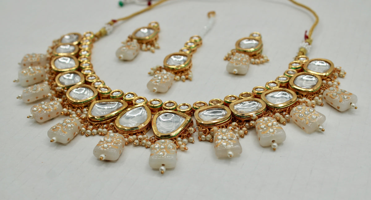 Fusion Meena Kundan Necklace Set - E1401