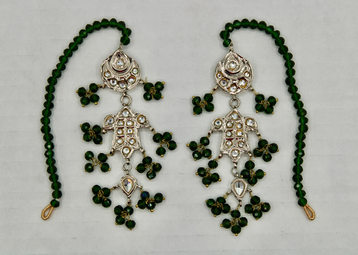 Fusion Thappa Kundan Earrings - E7033