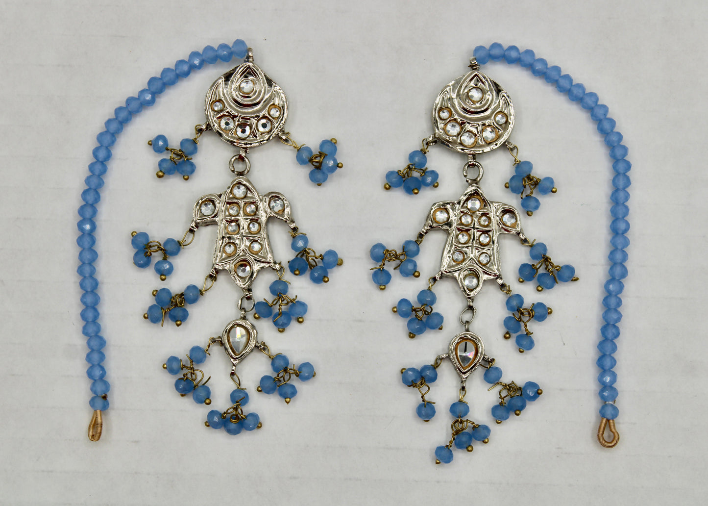 Fusion Thappa Kundan Earrings - E7033