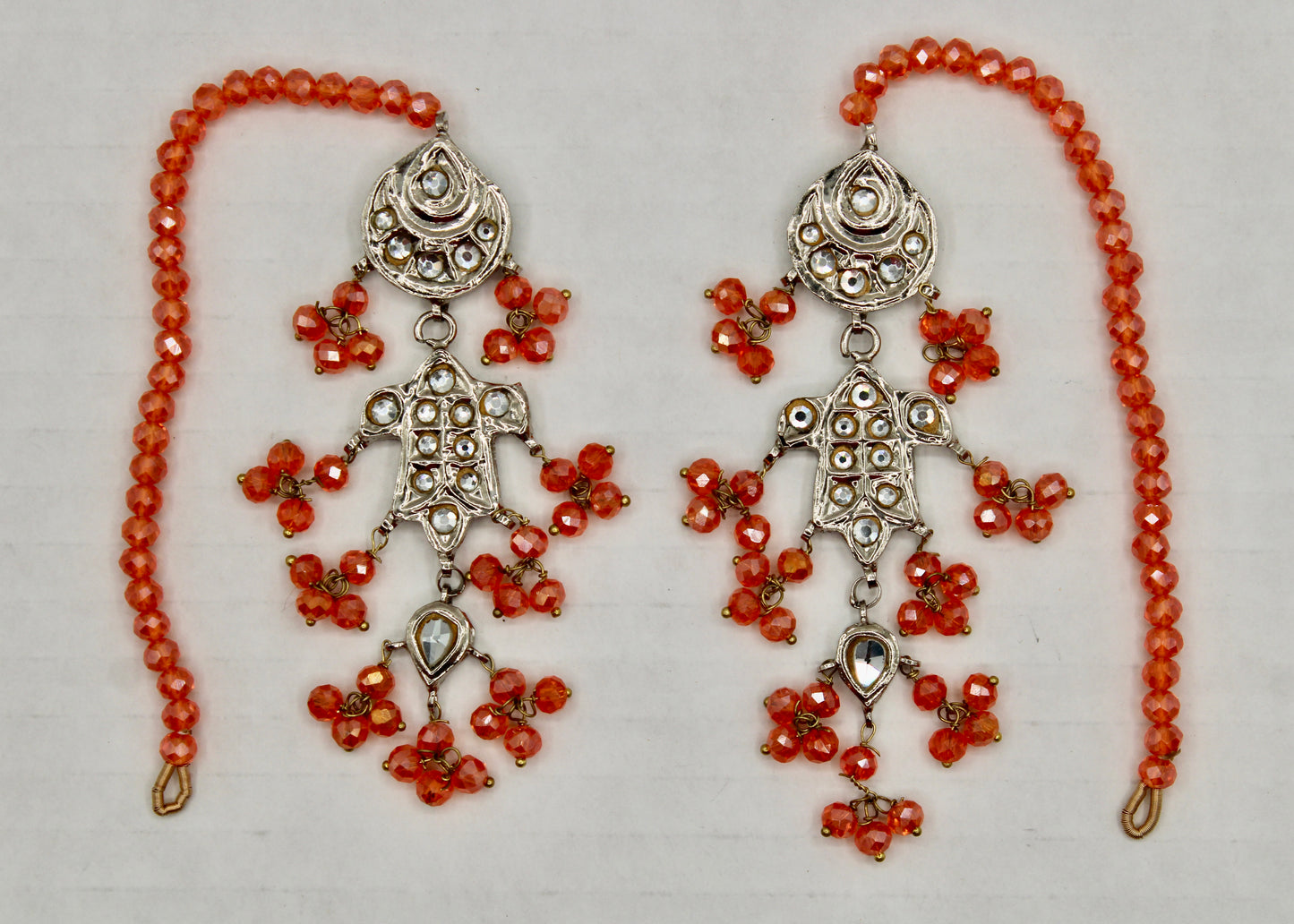 Fusion Thappa Kundan Earrings - E7033