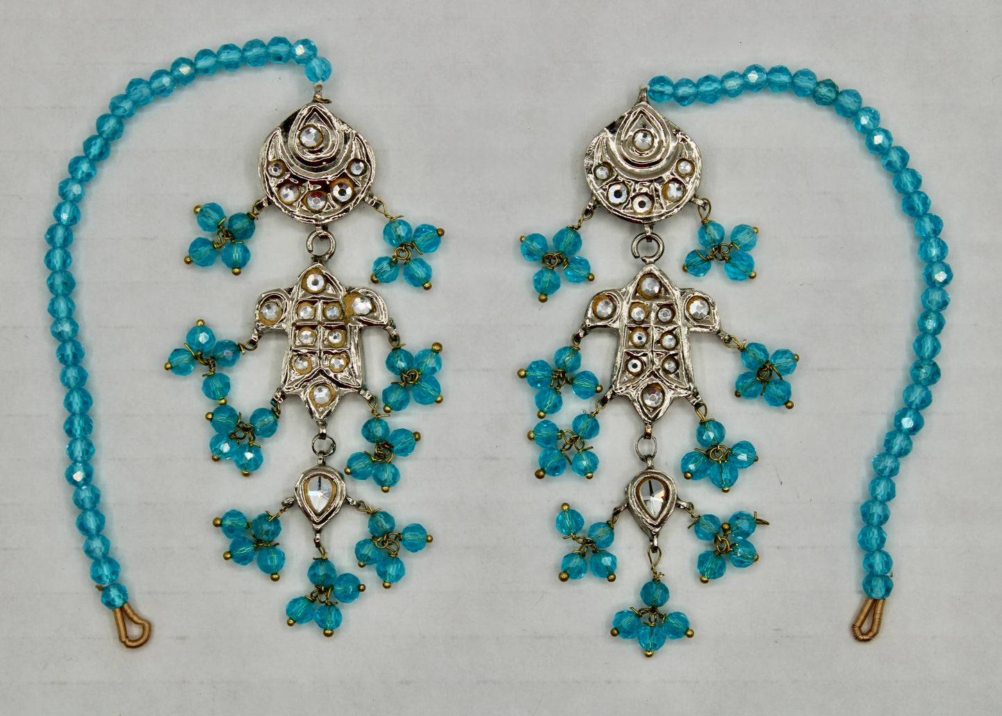Fusion Thappa Kundan Earrings - E7033
