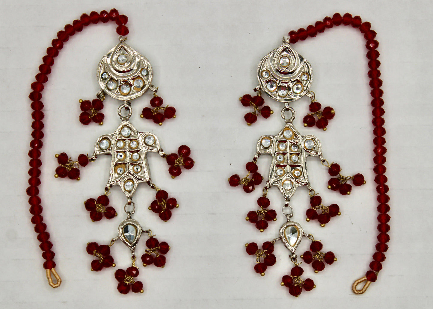 Fusion Thappa Kundan Earrings - E7033