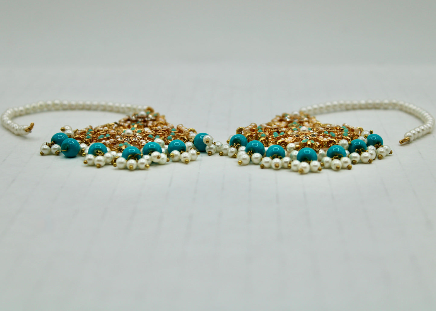 Semi-Precious Hyderabadi Earrings - E7035
