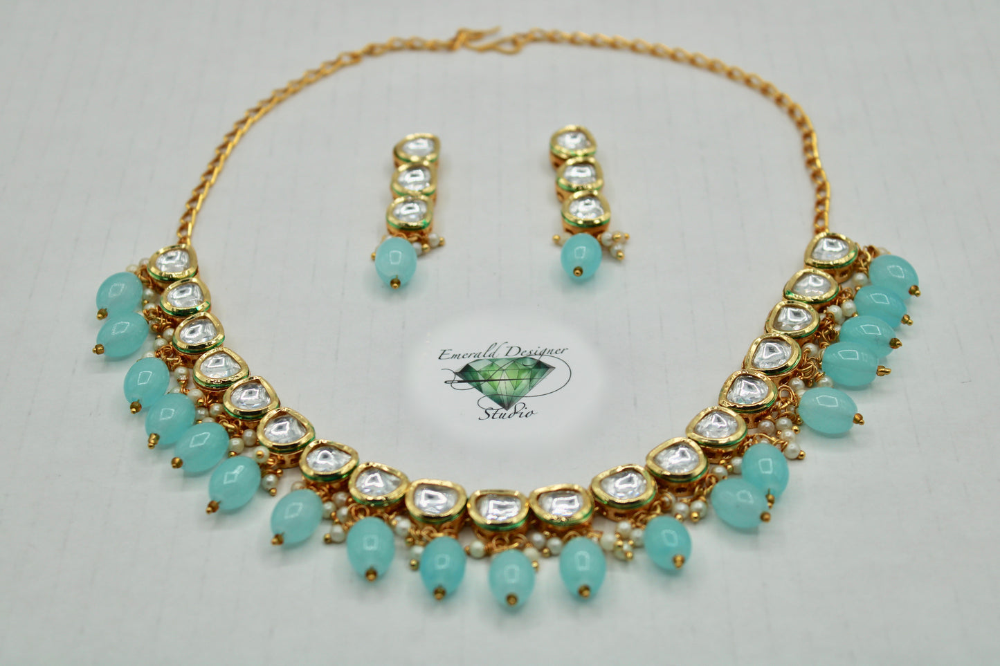 Fusion Kundan Necklace Set - E1982