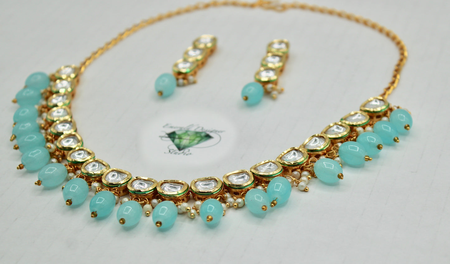 Fusion Kundan Necklace Set - E1982