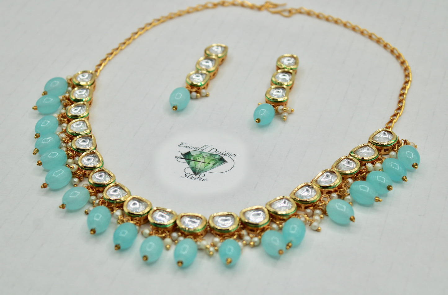 Fusion Kundan Necklace Set - E1982