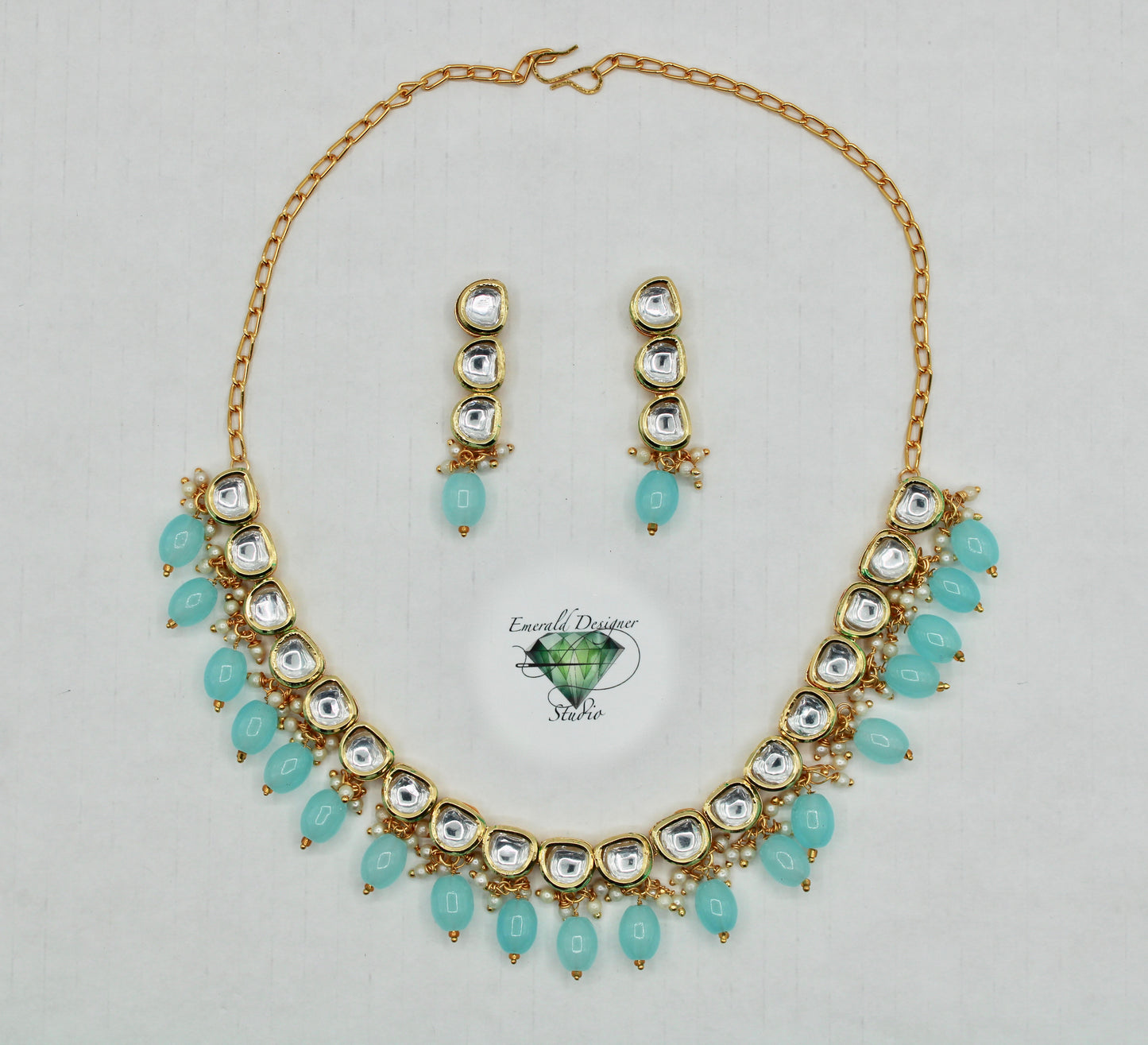 Fusion Kundan Necklace Set - E1982