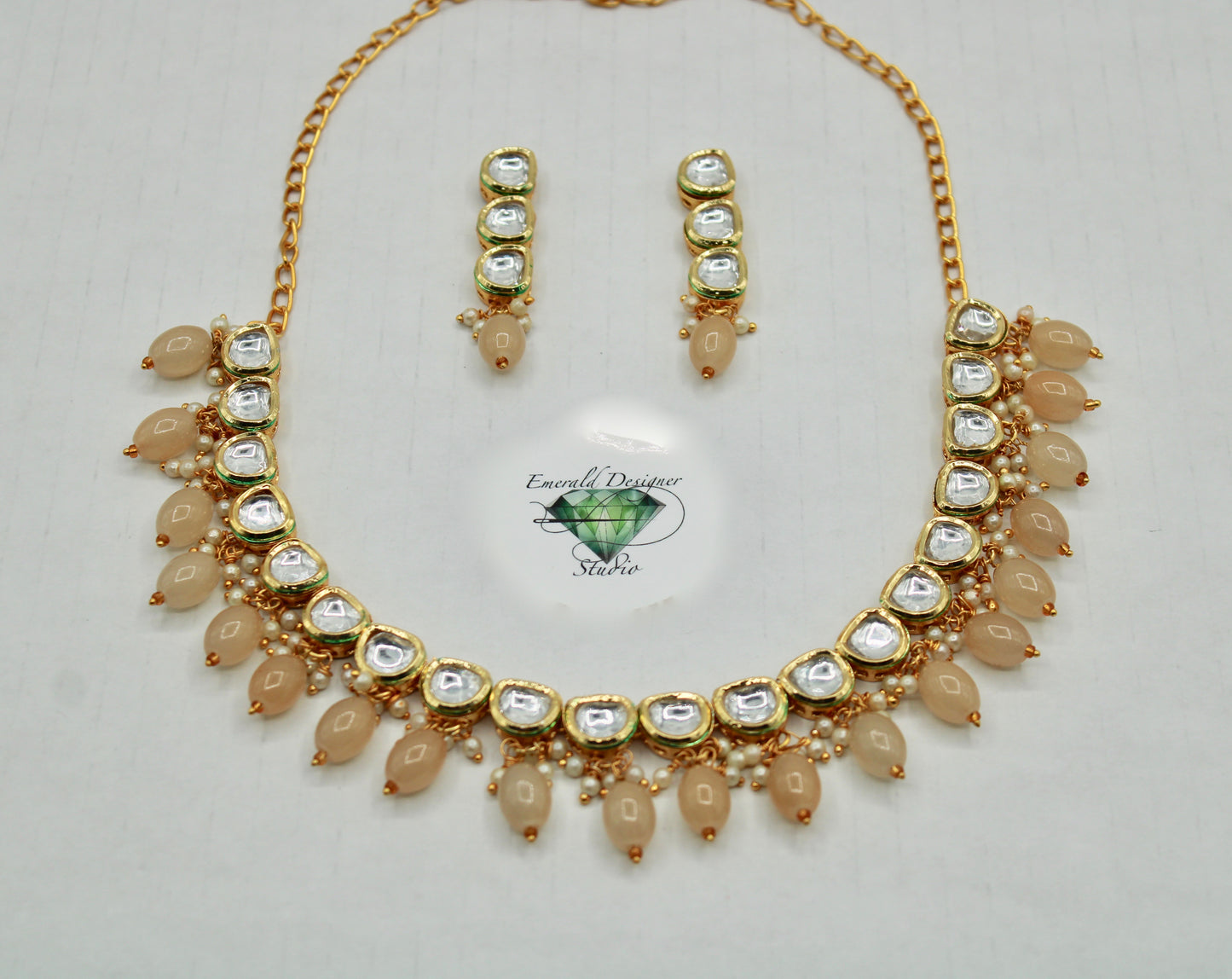 Fusion Kundan Necklace Set - E1982