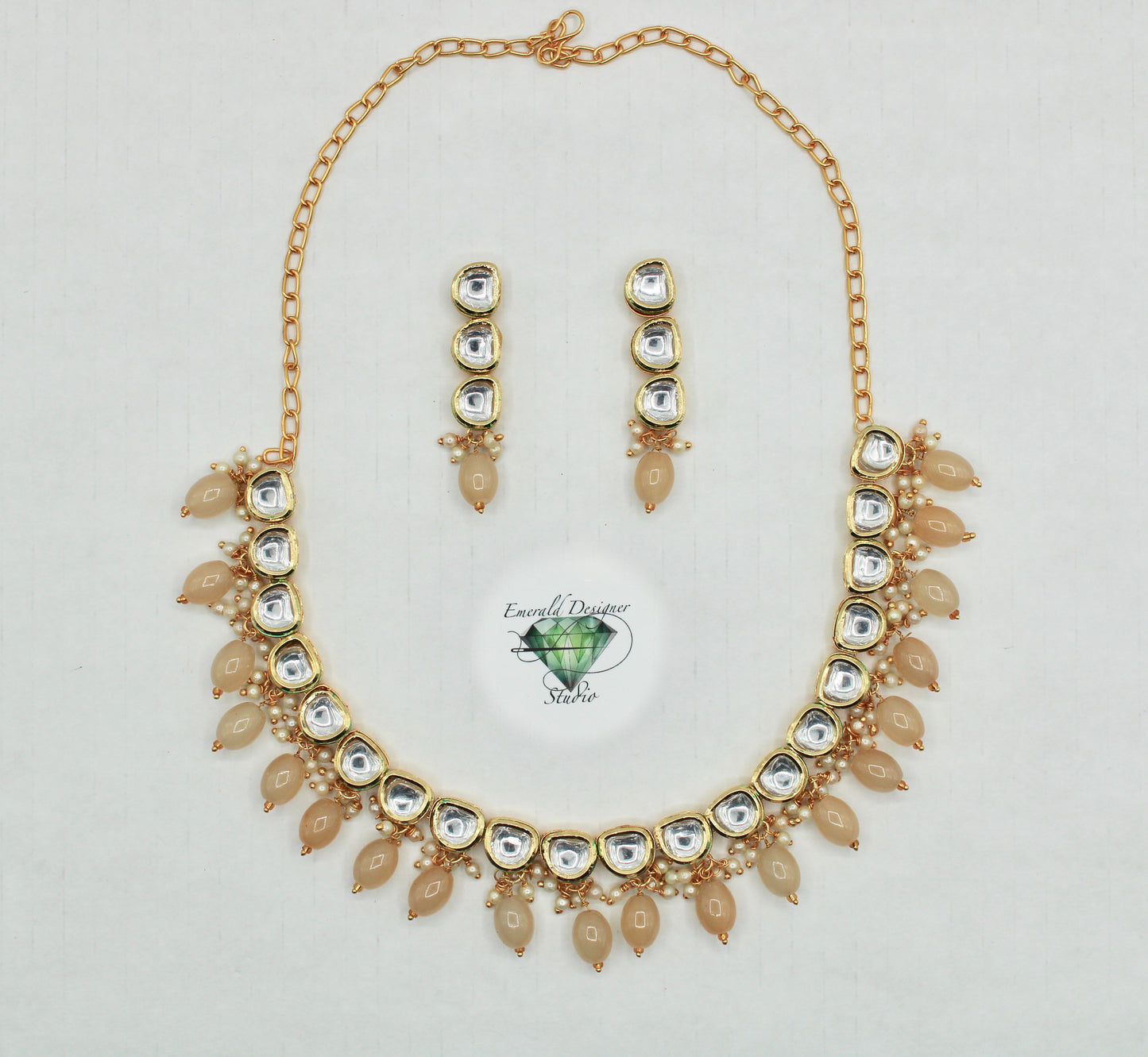 Fusion Kundan Necklace Set - E1982