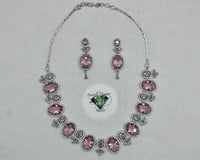 Oval-Cut Cubic Zirconia Necklace Set - E800