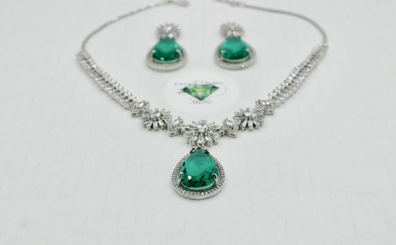 Cubic Zirconia Necklace Set - E791