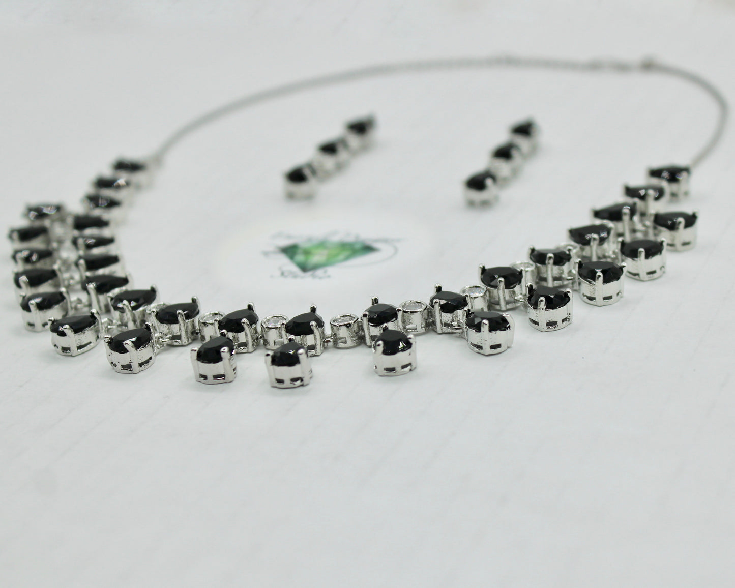 Pear-Cut Cubic Zirconia Necklace Set - E861