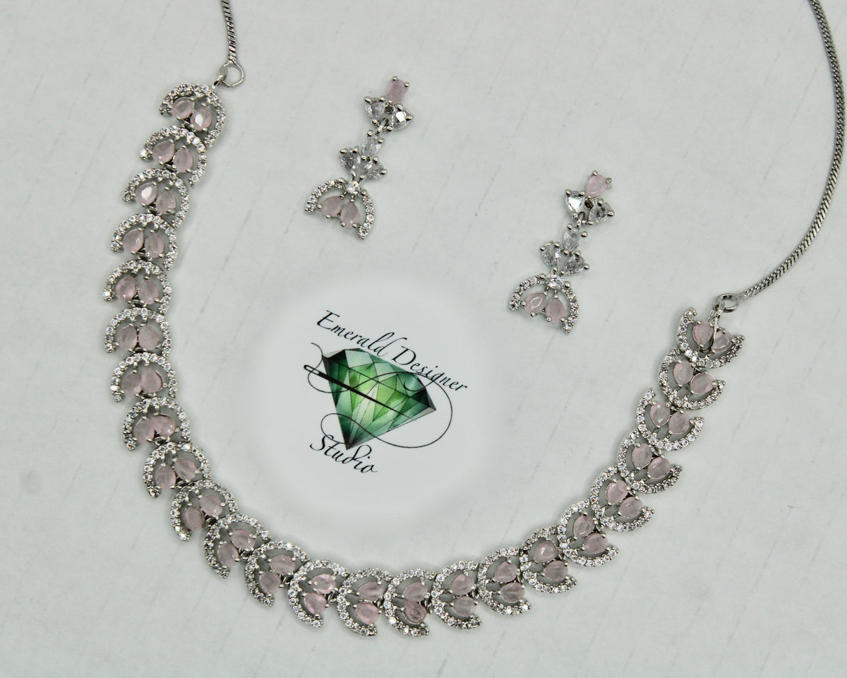 Cubic Zirconia Necklace Set - E871