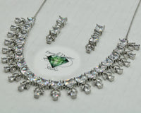 Pear-Cut Cubic Zirconia Necklace Set - E797