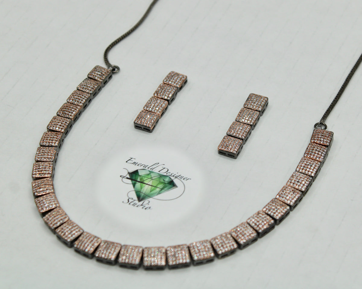 Cubic Zirconia Necklace Set - E394