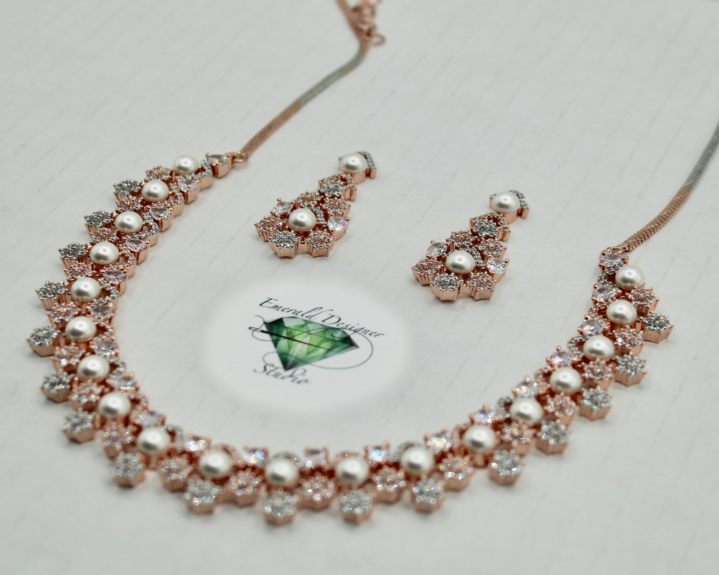 Faux Pearl Necklace Set - E853