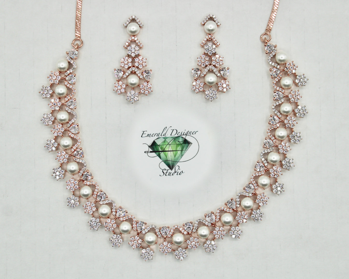 Faux Pearl Necklace Set - E853