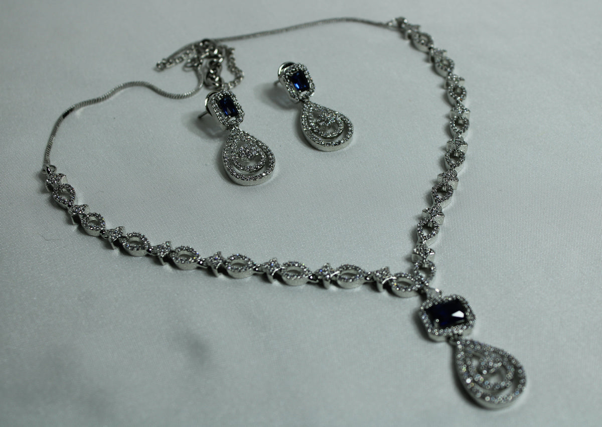 Cubic Zirconia Necklace Set - E829