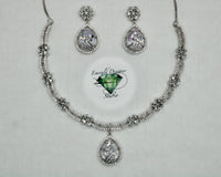 Pear-Cut Cubic Zirconia Necklace Set - E799