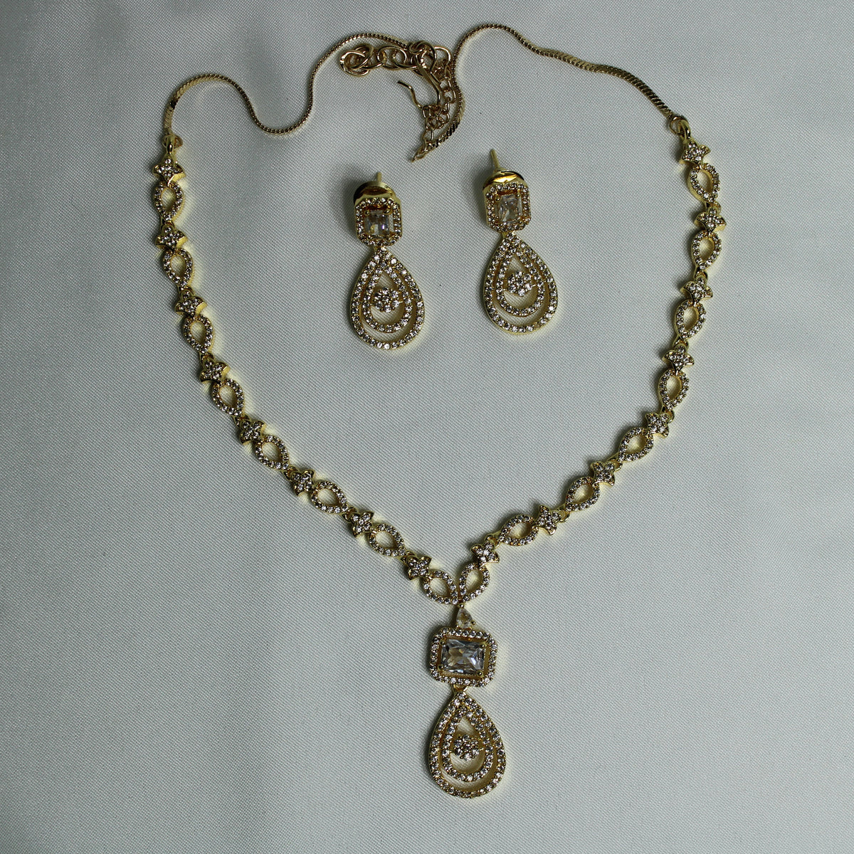 Cubic Zirconia Necklace Set - E829