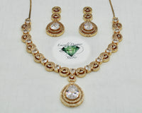 Pear-Cut Cubic Zirconia Necklace Set - E807