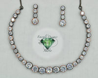 Cubic Zirconia Tennis Necklace Set - E792