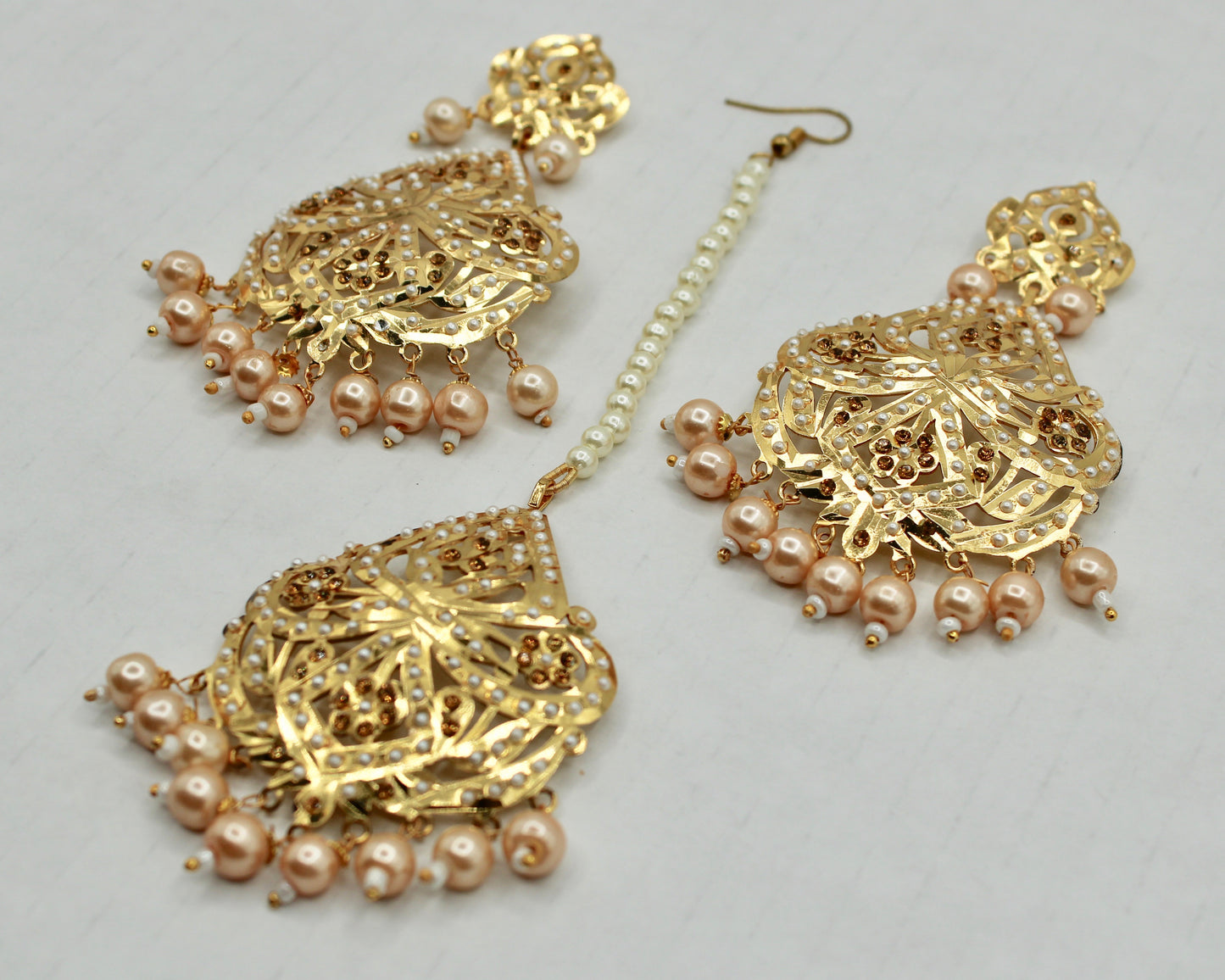 Punjabi Teeka Set With Faux Pearls - E1331