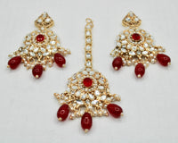 Sheesha Kundan And Faux Pearl Teeka Set - E1500