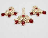 Sheesha Kundan And Faux Pearl Teeka Set - E1500